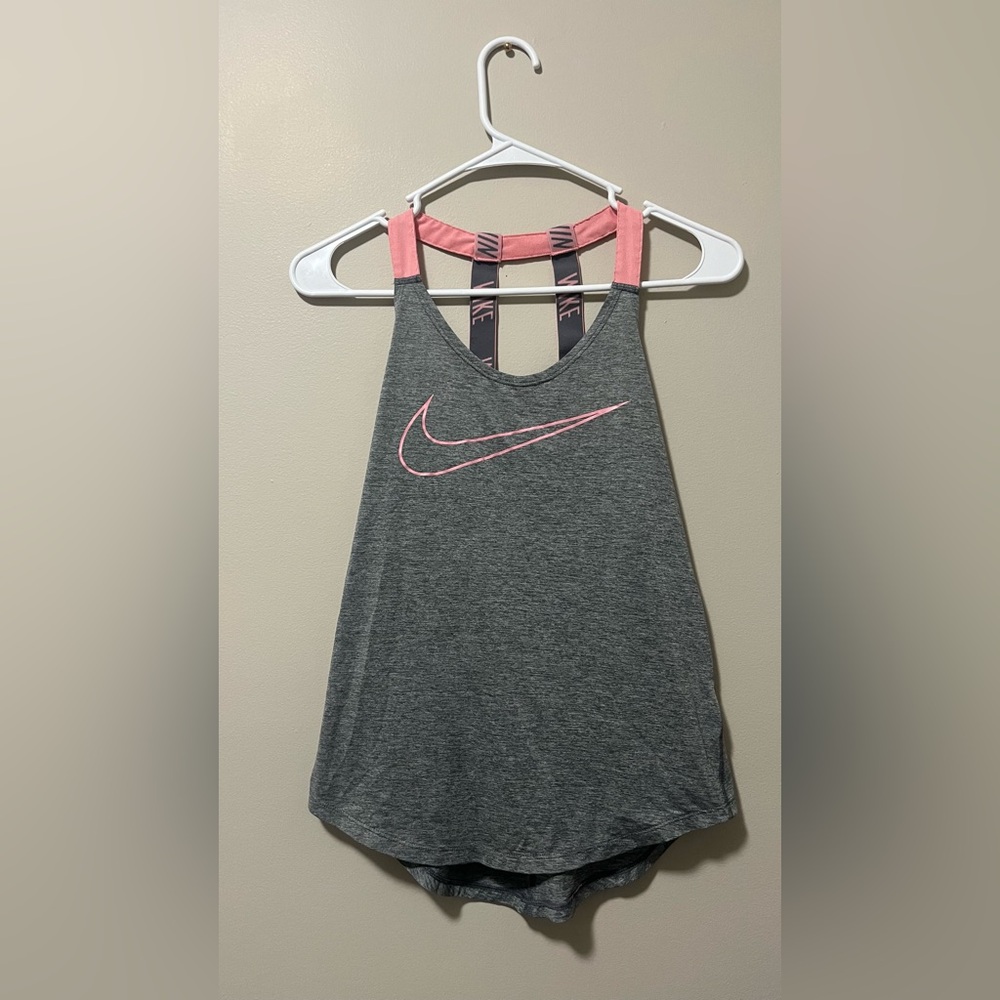 NIKE letter tape open back pink and grey